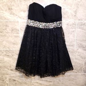 Black shimmery Dress with rhinestones size 15